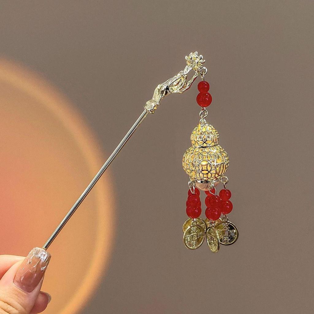 Lotus Lantern Tassel Hairpin: Versatile Fairy-Style Hair Accessory