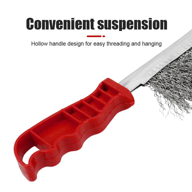 Multifunctional Wire Brush Copper Plated Stainless Steel Brush Cleaning Brush Metal Rust Removal Brush For Cleaning Bbq Grill