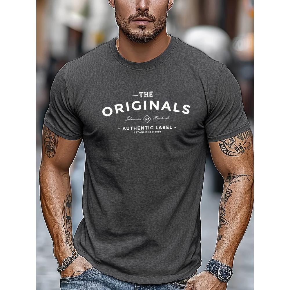 Fashion Versatile Men's Printed Cotton Top Casual Short Sleeve Comfortable T-Shirts Men’s