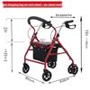 Rollator Walker with Seat & Basket for Elderly Mobility and Shopping