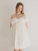 Ganiesong Bridal Off-Shoulder Tail Mini Dress_Ivory