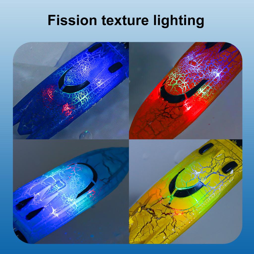 Non-Toxic Rc Baots 2.4G 4Wd Mini Remote Control Boat With Light Speedboat For Pools Competitive Indoor Watercraft Toys For Kids Gifts
