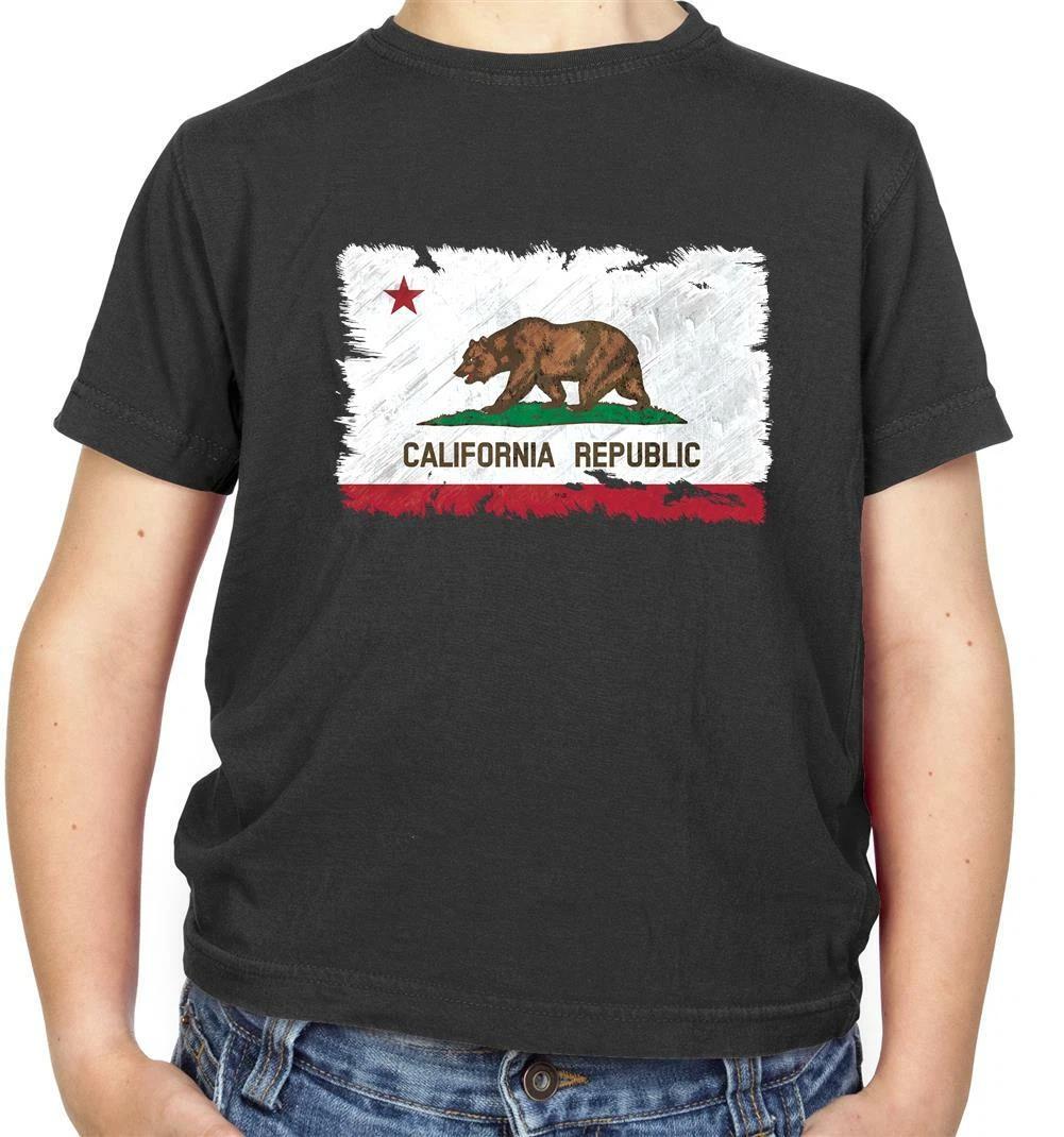 California Flag Kids T-Shirt - Californian State - Bear - Sacrato 140