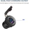 Quick Charge 3.0 Dual USB Car Charger Socket With LED Voltmeter And ON Off Switch Fused Wire Kit 12V/24V PD QC3.0 Fast Charge USB Outlet For Car Boat