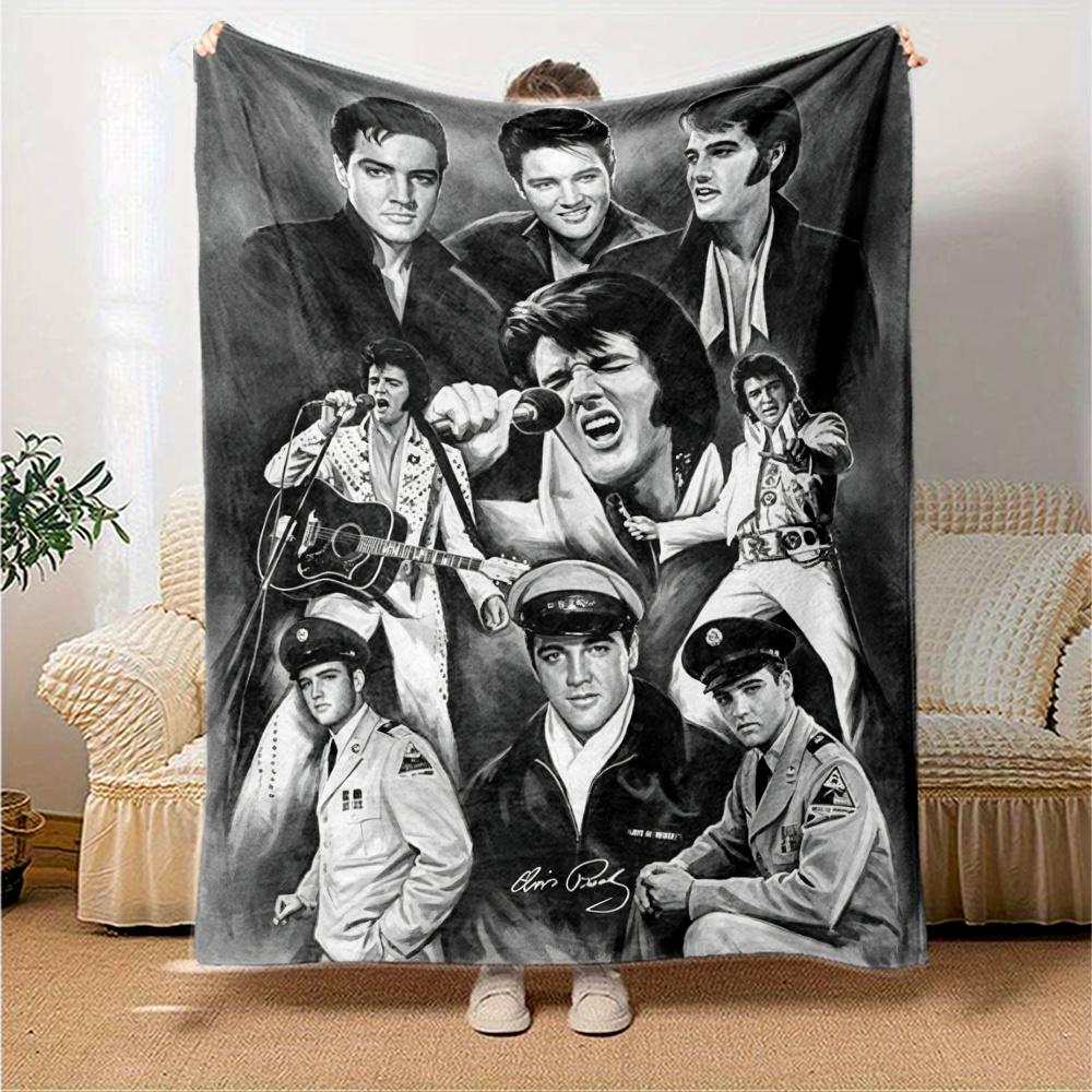 Elvis Presley Blanket Warmthful Decor Suitable For Office Couch Office Chair Allseason Use Stylish Decor Ideal Gift For Birthday Valentine'S Day