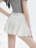 Jupe courte ample décontractée avec cordon de serrage, style Preppy, taille élastique, pour le yoga, la course à pied, respirante, coupe trapèze