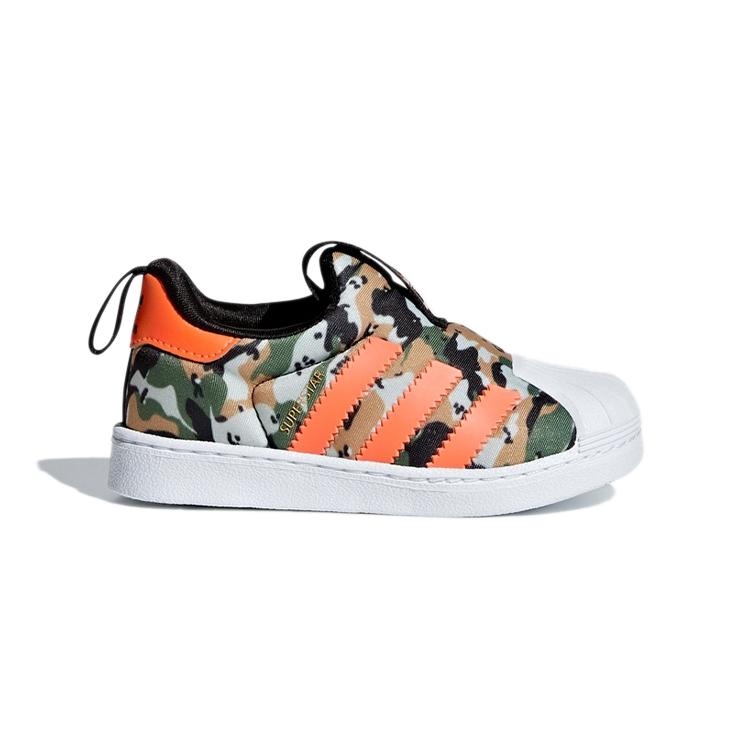 adidas Originals Superstar 360 I Low Top Skateboard Shoes Orange White Infant And Toddler F36794