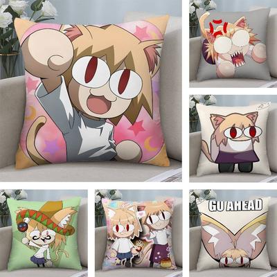Neco Arc Kawaii Pillow Case Plush Fabric Soft Double Sided Print Home Sofa High Quality Cushion Cover Throw