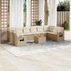 VidaXL Garden Lounge Set with Cushions 11 Pcs, Patio Sofas, Patio Furniture Set, Outdoor Furniture, Beige 3224735