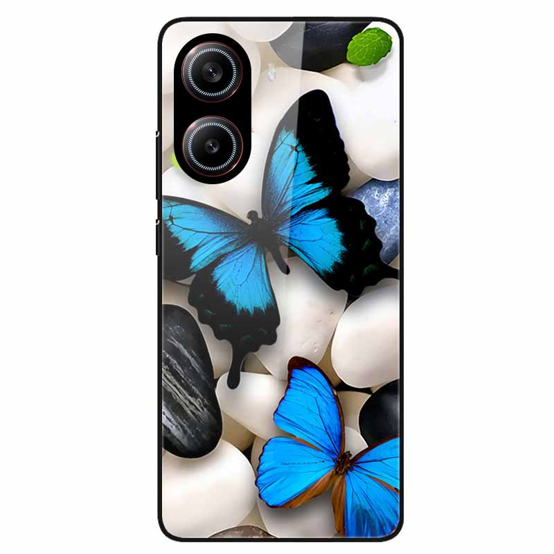 For Poco X7 Pro 5G Case Flower Hard Back Cover Tempered Glass Cases for Xiaomi Poco X 7 Pro X7Pro Hard Shells PocoX7Pro 2025 New