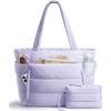 Women's quilted handbag multi-compartment tote bag Large capacity travel luggage bag