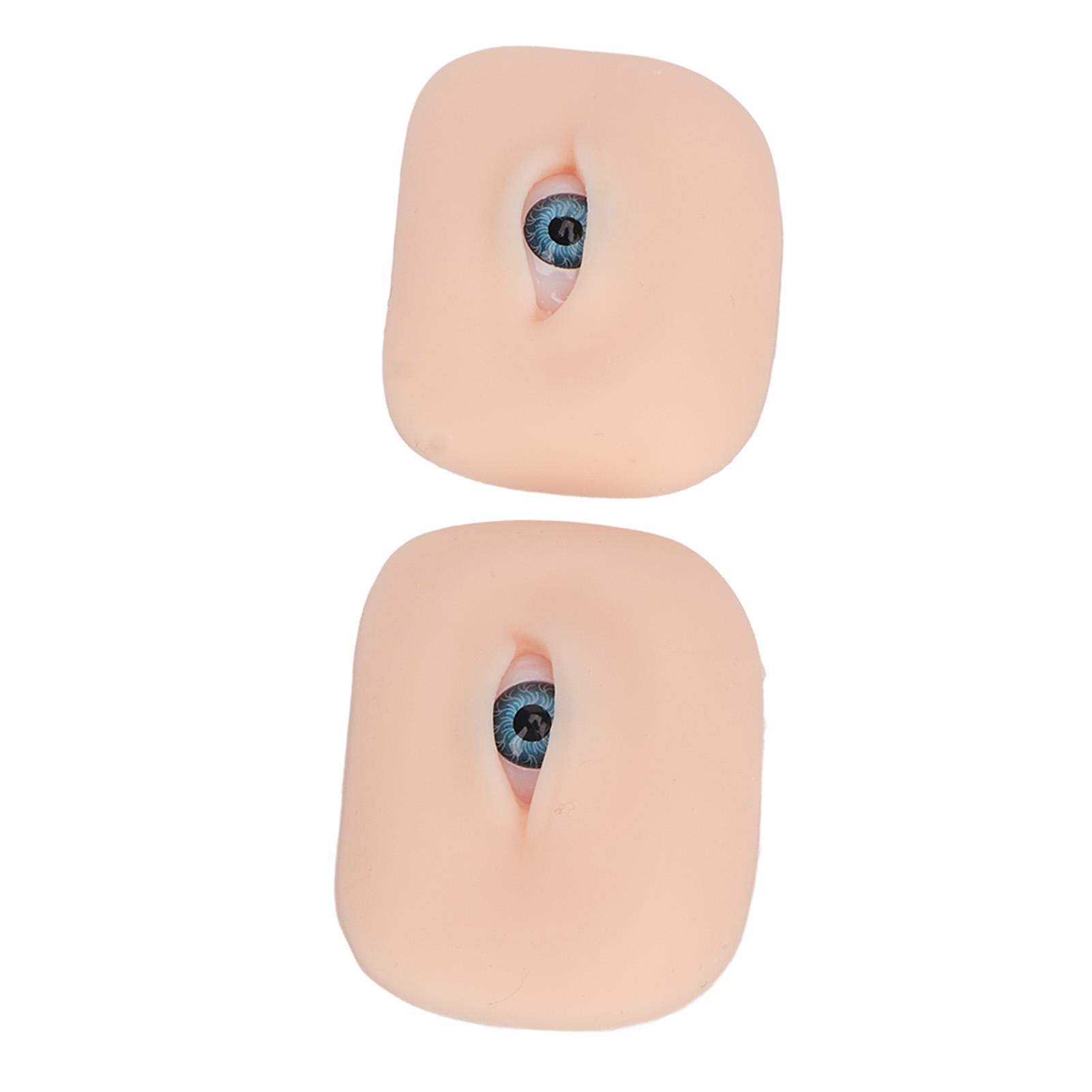 

1 Pair Soft Silicone Eye Model Flexible 5D for Practicing Piercing Suture Makeup Teaching разноцветный
