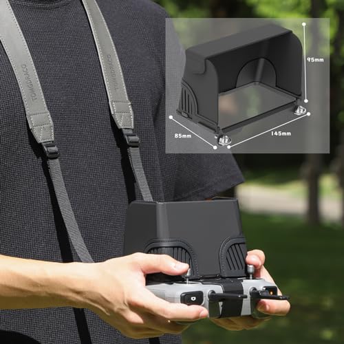 TOMGDRACO Protective Cover + Strap for DJI RC/DJI RC 2, DJI Mini 5 Pro, Flip, and AIR 3S Transmitters, Anti-Reflective Silicone Hood, Sunshade for AIR