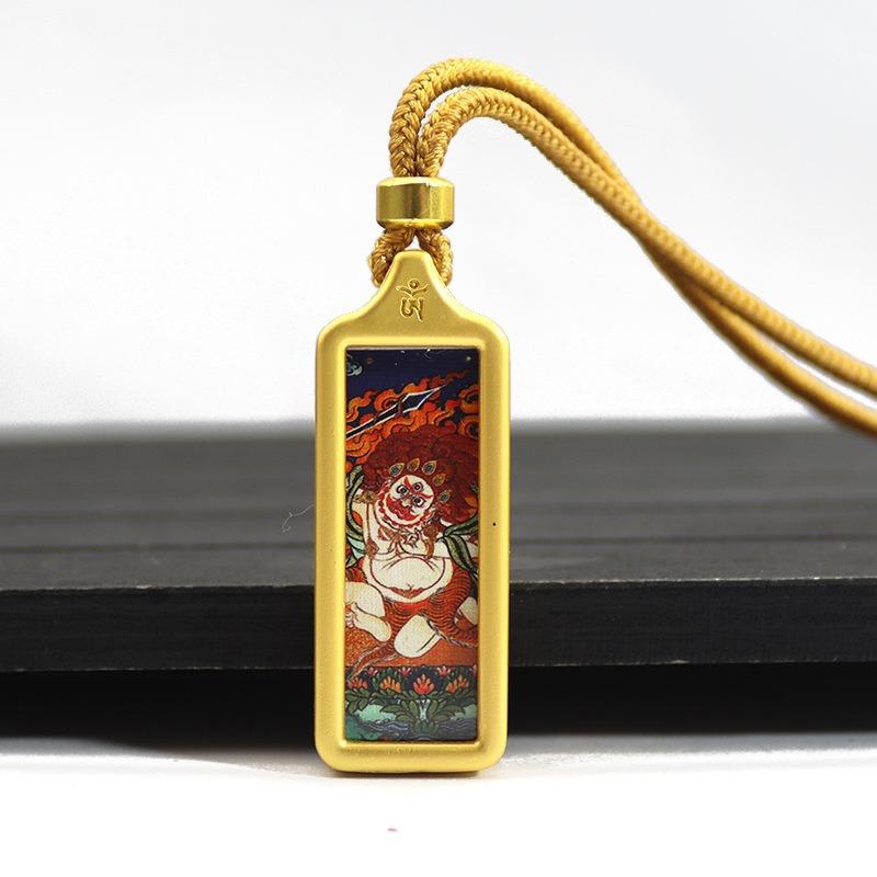 Sacred Tara Thangka Necklace Gold Plated for Spiritual Growth and Protection