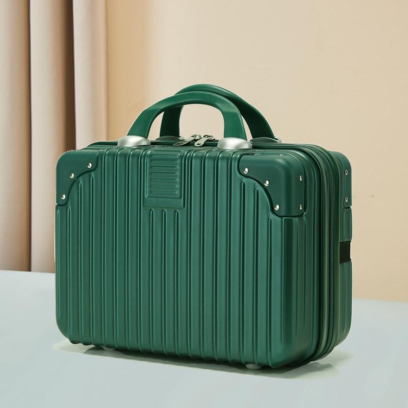 Retro Suitcase Set: 14" Women's Cosmetic Bag & 16" Men's Carry-On Luggage Gift Box.