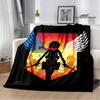 Cartoon A-Attack On Titan Printed Blankets Picnic Blanket Warm Flannel Blankets Home Bed Linings Blankets for Beds Birthday Gift