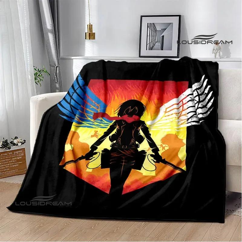 Cartoon A-Attack On Titan Printed Blankets Picnic Blanket Warm Flannel Blankets Home Bed Linings Blankets for Beds Birthday Gift