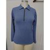 Casual Loose Knitted V Neck Zipper Long Sleeve T Shirt For Women