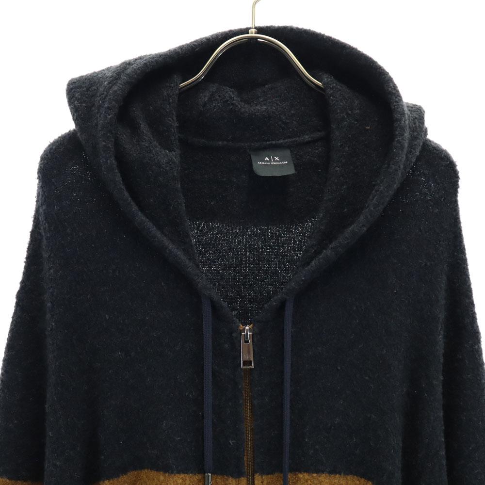 Armani Exchange By Color Long Sleeve Bore Zip Hoodie L Fluffy Men's Used