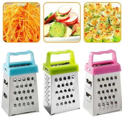 Stainless Steel Mini Peel Cutter Fruit Ginger Garlic Four-Sided Cheese Slicers Handheld Grater Planer Kitchen Gadgets