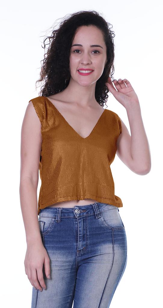 Moomaya Womens Sequin Sleeveless Party Crop Top Glitter V Neck Sparkle Club