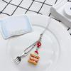 Cake Ice Cream Spoon Fork Pendant Phone Charm Hangings Rope Cute Phone Chain Strap Bag Decoration Keychain Accessories