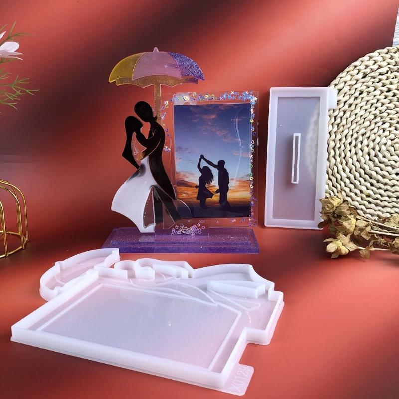 DIY Couple Shaped Epoxy Resin Frame Mold Creative Picture Frame Mould Ideal for Home Decors and Unique Gift Making