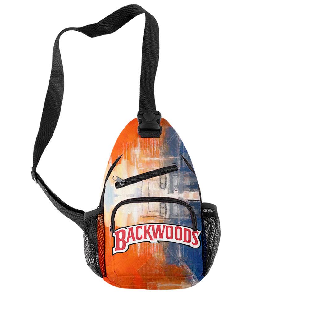 Backwoods 3D Printed Breathable Wear-Resistant Men'S Shoulder Bag Satchel Breast Bag