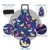 Athbavib Kids' Apron, Cute Dinosaur, Navy, with Triangle Scarf and Pockets, Adjustable, 50*60cm, Waterproof Cotton, Easy Care, for Boys and Girls, Kin