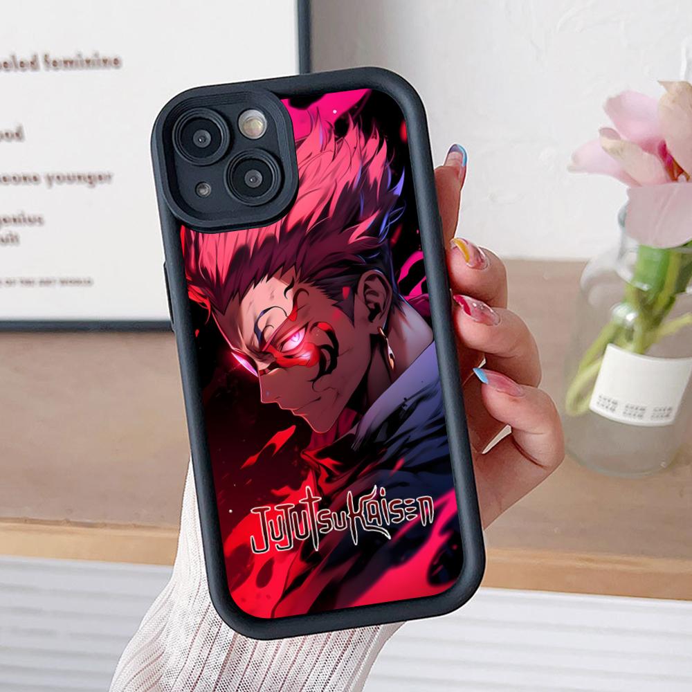 Jujutsu Kaisen Sukuna Mobile Phone Case for iPhone 17 16 15 14 13 12 11 Air Pro Max Plus Thicken TPU Colorful Cover Luxury Cover