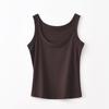 Women's Summer Tencel Lyocell U-Neck Knit Vest, Sleeveless with Narrow Shoulders - Stylish Inner or Outer Layer Top