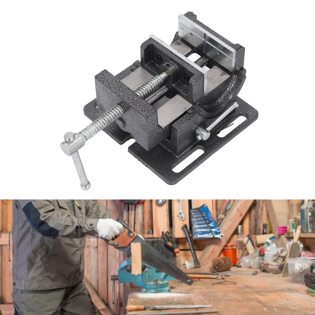 4 Inch Bench Vise 90 Degree Tilting Angle Vice Crossed V Groove Removable Jaw Adjustable Table Vise 