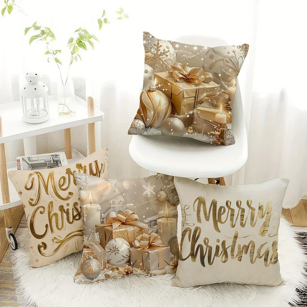 Christmas Decoration Pillowcase Merry Christmas Holiday Party Pillow Cover Sofa Cushion Suite Room Home Decoration