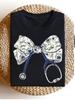 Floral Coquette Bow Nurse Stethoscope Nursing Doctor TShirt G Doctor Clothing Professional Wear Bow Detail Casual Tshirt