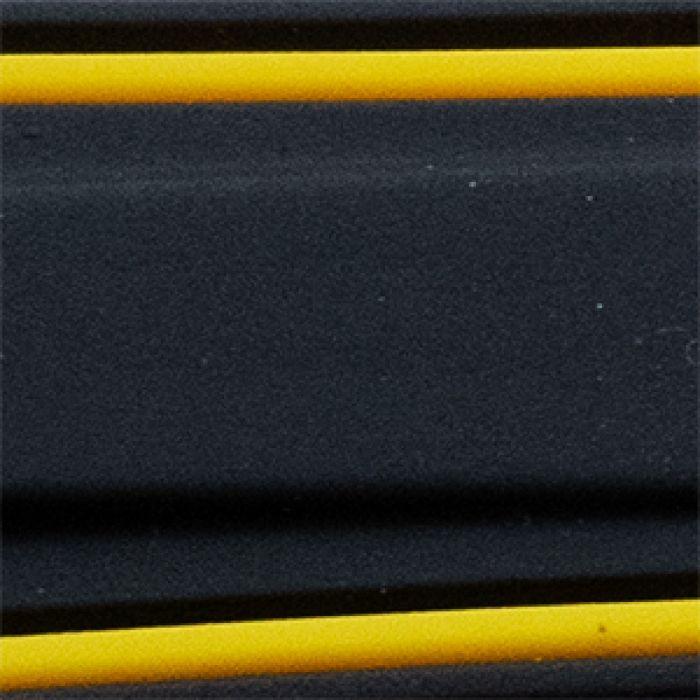 Bracelet de montre sport - MY-MONTRE - 22mm - Noir/Jaune - Silicone perforé - Mixte