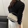 Spring and Summer New Trendy Fashion Small Square Bag Portable Shoulder Armpit Bag Simple Casual Messenger Bag Women