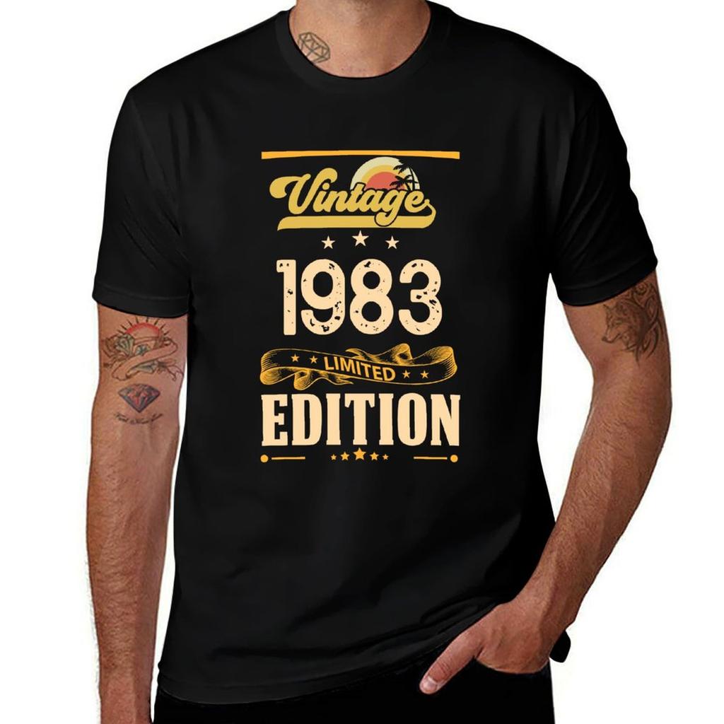 Edition Vinage 1983 Unisex Limited Years 40 Unisex Old Tshirt Antipilling Casual Tshirt