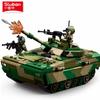 Sluban Set di Mattoncini Serbatoio Militare Veicolo Corazzato con Figure di Soldati Mattoncini Militari Giocattoli Educativi per Bambini
