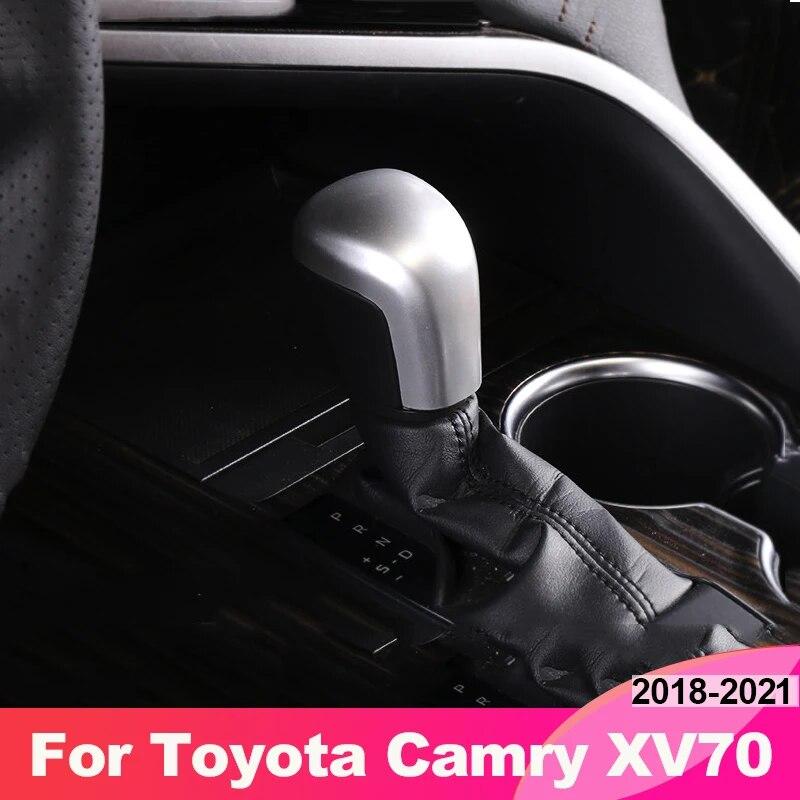 Carbon Fibe Gear Shift Knob Decoration Cover Sticker For Toyota Camry 8TH XV70 2018    Accessories