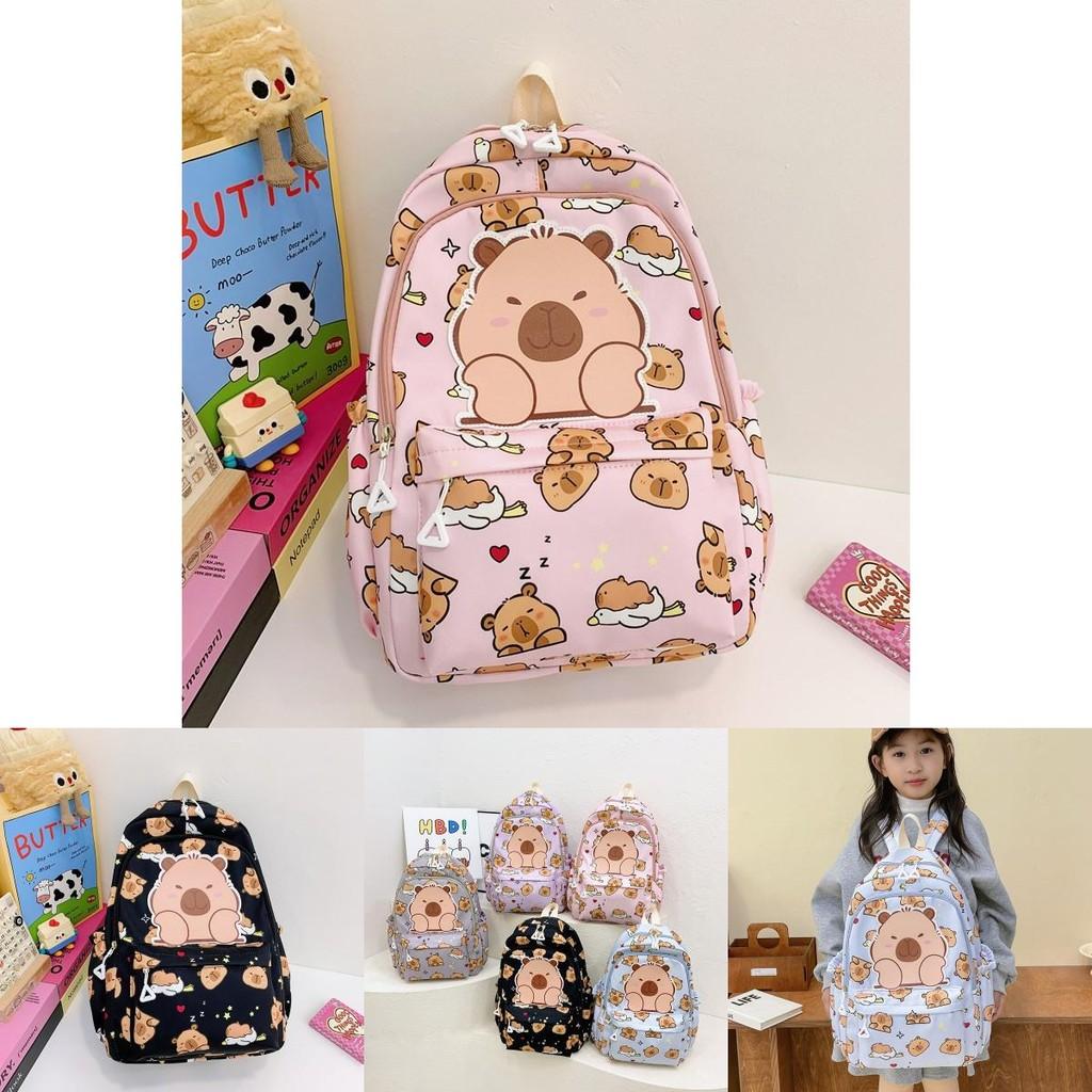 Cute And Playful Nylon Kids Backpack With Fun Animal Prints Perfect For School And Everyday Use