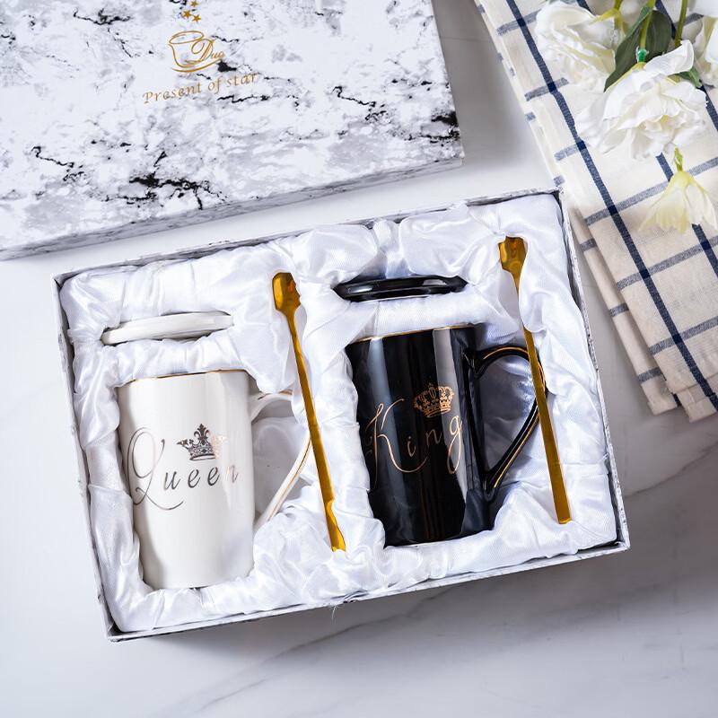 Керамические подарочные кружки Shangqi с золотым ободком