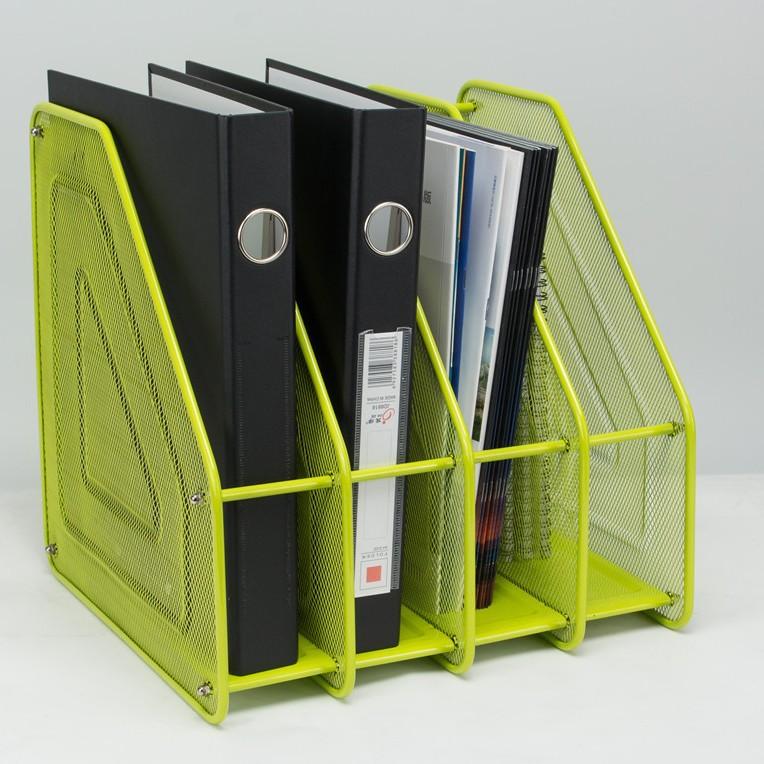 Office Supplies Four Multi-layer Metal Wire Mesh File Rack Desk Organizing Folder Student Data Organizer File Box File Frame