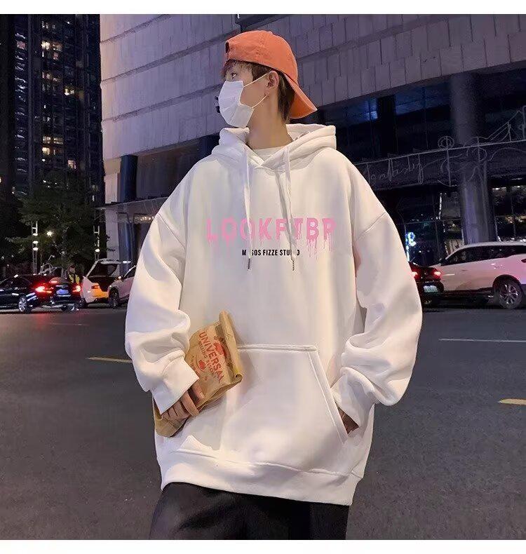 Autumn/Winter Men's Trendy Hooded Plus Size Velvet Warm Top