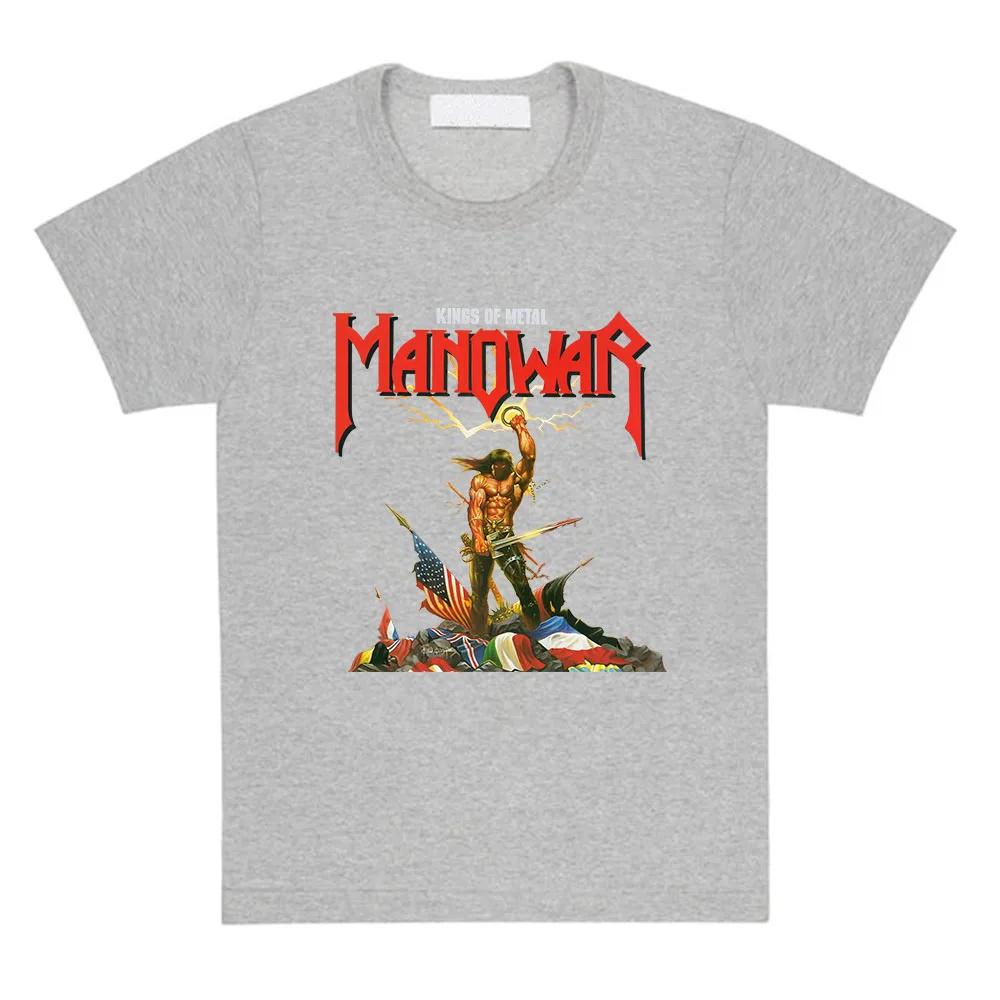

Футболки с принтом хип-хоп-группы Manowar 2025 года The Blood Our Enemies Tour Tees Футболка с коротким рукавом из хлопка Женская одежда Футболка с графическим принтом XXXL