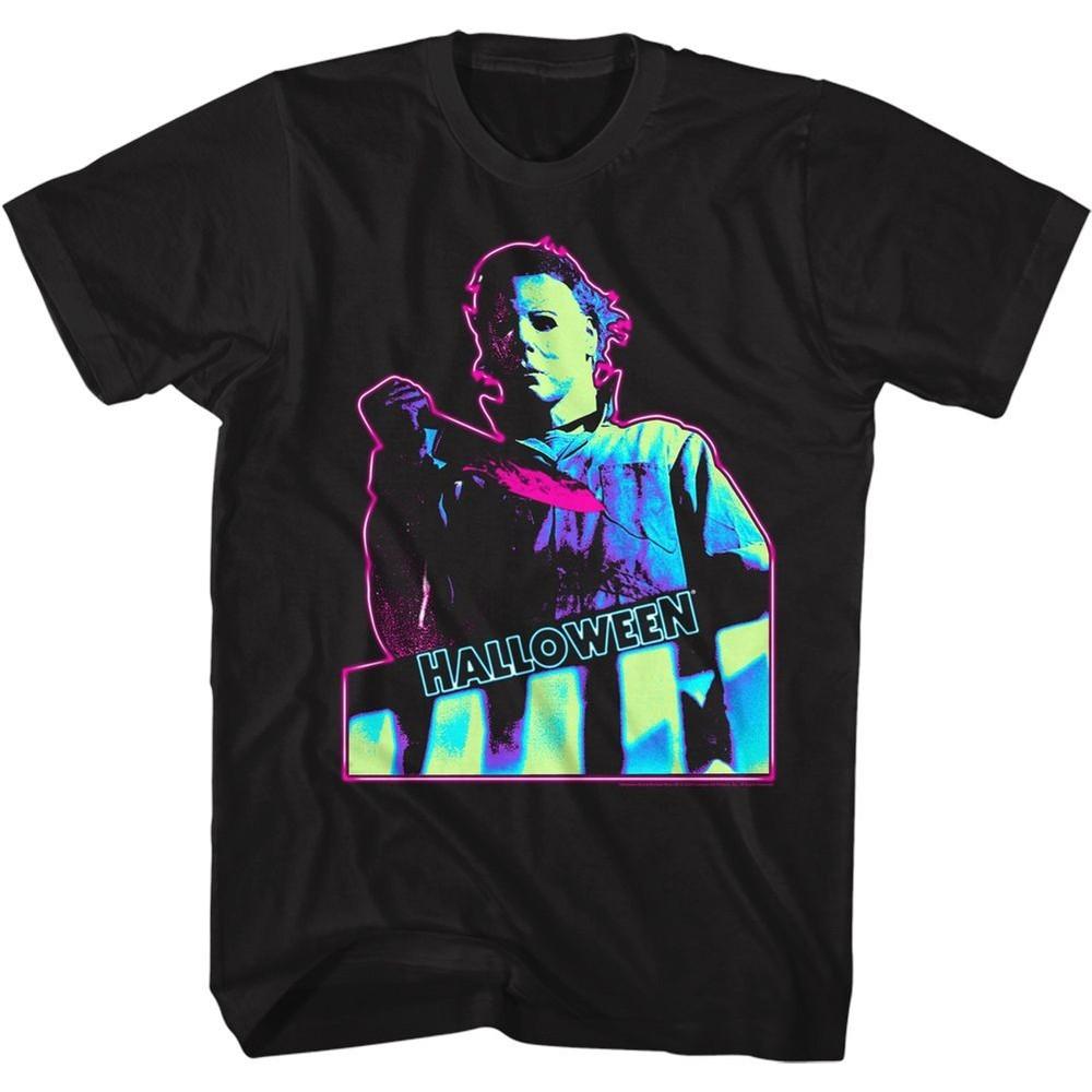 Halloween Neon Knife Movie Shirt Unisex T-Shirt XXXXL