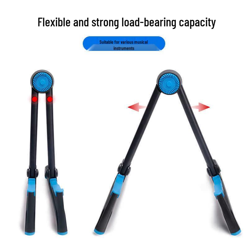 Folding Bakelite Guitar Stand: Portable A-Frame for Electric & Bass