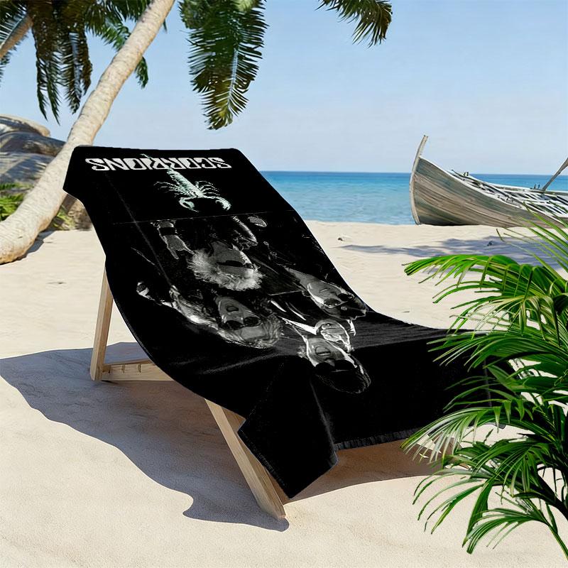 Scorpions Print Beach Towel, Large Soft Quick Dry Towel for Beach Camping Swimming