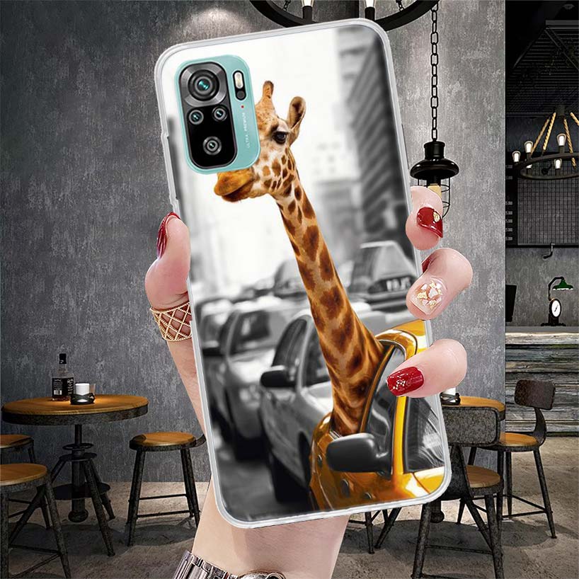Cute Cartoon Giraffe Animal Soft Phone Case For Xiaomi Redmi Note 15 14 14S 13 12 Pro Plus 12S 11 11S 11E 10 10S 11T 5G Fundas C