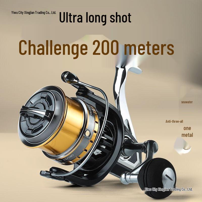 All-Metal Stainless Steel Spinning Reel for Surfcasting and Long Cast Sea Fishing