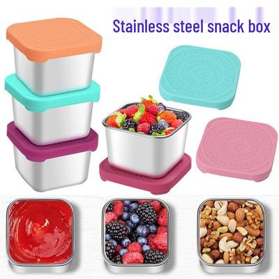 Stainless Steel Airtight Food Storage & Snack Box with Silicone Seal